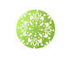 Lillypilly Lime Green Kaleidoscope Anodized Aluminum Disc 25mm, 24 gauge