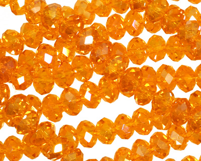 Sun AB Crystal Faceted Rondelle 6mm
