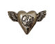 Green Girl Pewter Follow Heart 18x32mm