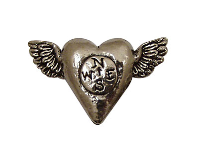 Green Girl Pewter Follow Heart 18x32mm