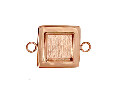 Copper Lipped Square Bezel Link 19mm