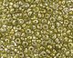 TOHO Gold Lustered Green Tea Magatama 3mm Seed Bead