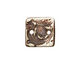 Earthenwood Studio Ceramic Oxidation Small Square Floral Scroll Link 19mm