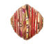 African Paper (red, yellow, purple) Bicone 24-25x26-27mm