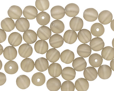 Czech Glass Matte Black Diamond Round 6mm