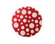 Lillypilly Red Scattered Dots Anodized Aluminum Disc 25mm, 24 gauge