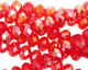 Siam Ruby AB Crystal Faceted Rondelle 8mm