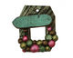 Poison Tree Polymer Clay Green Confetti Toggle Clasp 25x20mm, 21mm bar