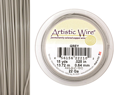 Artistic Wire Grey 22 gauge, 15 yards