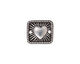 TierraCast Antique Silver (plated) Radiant Heart Link 16x14mm