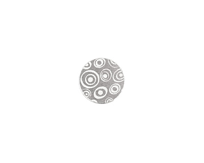 Lillypilly Silver Groovy Circles Anodized Aluminum Disc 11mm, 22 gauge
