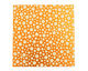 Lillypilly Orange Scattered Dots Anodized Aluminum Sheet 3"x3", 24 gauge