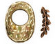 Humble Beads Polymer Clay New Leaf Oval Toggle 33-35x25-26, 26mm bar