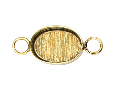 Brass Oval Bezel Link 19x15mm