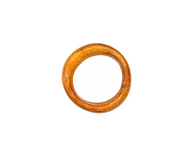 C-Koop Enameled Metal Mandarin on White Large Ring 16-17mm