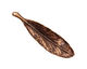 Ezel Findings Antique Copper Blue Jack Oak Leaf Pendant 11x40mm