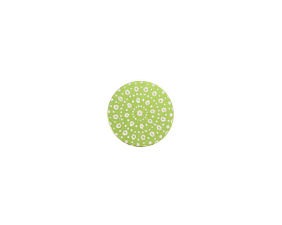Lillypilly Lime Green Crochet Anodized Aluminum Disc 11mm, 24 gauge