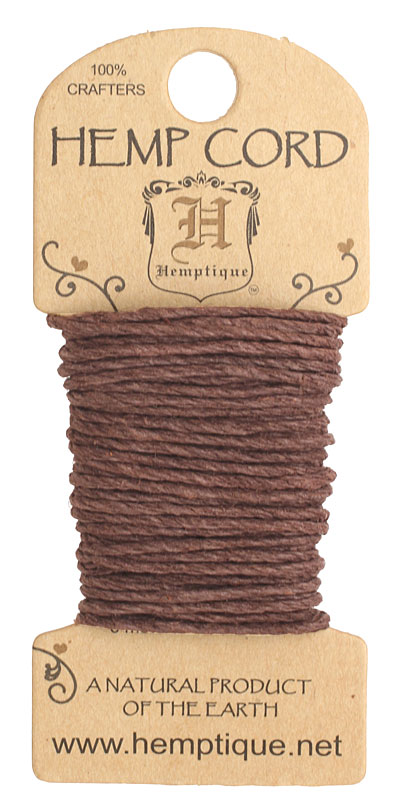 Dark Brown Hemp Twine 20 lb, 20 ft