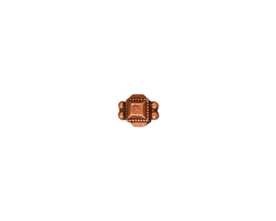 TierraCast Antique Copper (plated) Deco Cube Spacer 7x5mm