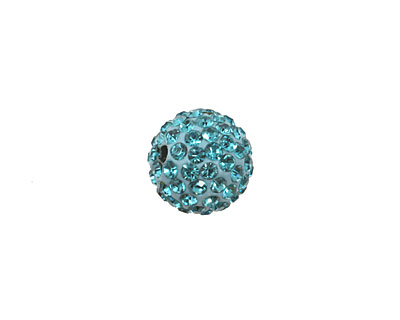 Aquamarine Pave Round 12mm