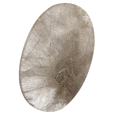 Silver Rutilated Quartz Freeform Cabochon 18-35x30-40mm