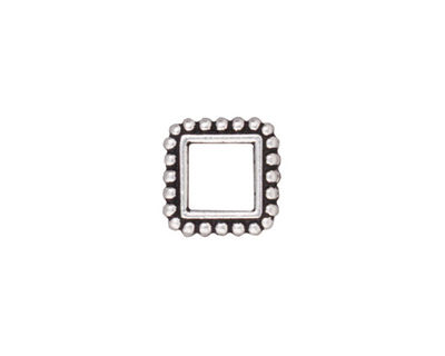 TierraCast Antique Silver (plated) 6mm Square Bead Frame 12mm