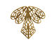 Stampt Antique Gold (plated) Deco Iris Filigree 36x38mm