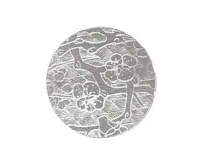 Lillypilly Silver Cherry Blossom Anodized Aluminum Disc 25mm, 22 gauge