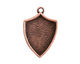 Nunn Design Antique Copper (plated) Crest Shield Bezel Pendant 20x30mm