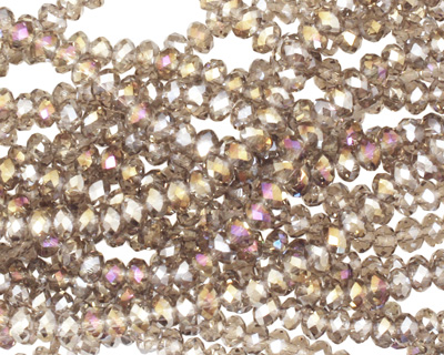 Black Diamond AB Crystal Faceted Rondelle 3mm