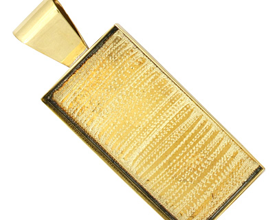 Brass Rectangle Bezel 21x43mm