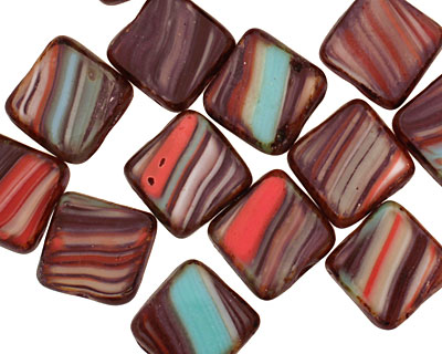 Czech Glass Jubilee Square 10mm