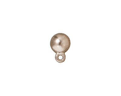 TierraCast Rhodium (plated) Dome Ear Post 8x11mm