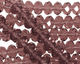 Raspberry Mocha Crystal Faceted Rondelle 8mm