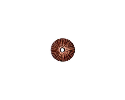TierraCast Antique Copper (plated) Radiant Dome Bead Cap 6x9mm