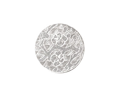 Lillypilly Silver Cherry Blossom Anodized Aluminum Disc 19mm, 22 gauge