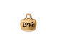 TierraCast Antique Gold (plated) Love Charm w/ Glue In 12x14mm