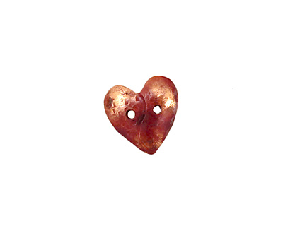 Patricia Healey Copper 2 Hole Heart Button 12mm