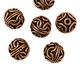 Antique Copper Round with Interlocking Arcs 12mm
