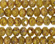 Czech Glass Split Pea Soup Fire Polished Rondelle 6x9mm