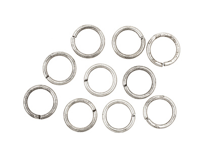 Antique Silver (plated) Round Jump Ring 8mm, 18 gauge
