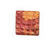 Patricia Healey Copper 2 Hole Quilted Square 20mm