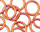 Orange Anodized Aluminum Jump Ring 18mm, 12 gauge (13.1mm inside diameter)