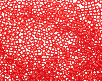TOHO Ruby (with Frosted Silver Lining) Round 11/0 Seed Bead