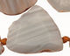 Gray Line Agate Natural Edge Freeform Faceted Slab 27-43x21-41mm