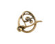 Antique Brass (plated) Swirly Toggle Clasp 18x16mm, 22mm bar