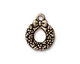 TierraCast Antique Brass (plated) Wreath Charm 16x20mm
