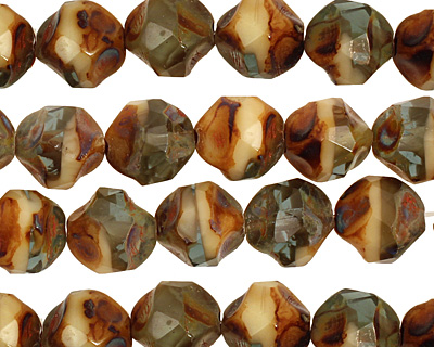 Czech Glass Toasted Marshmallow Chandelier Cut 8mm
