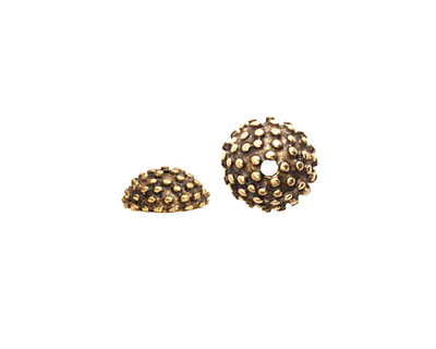 Nunn Design Antique Gold (plated) Urchin Bead Cap 5x12mm