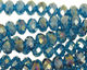 Teal AB Crystal Faceted Rondelle 8mm